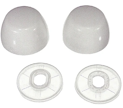 Universal Toilet Bolt Caps - White Plastic, Easy Installation, 2 Pack
