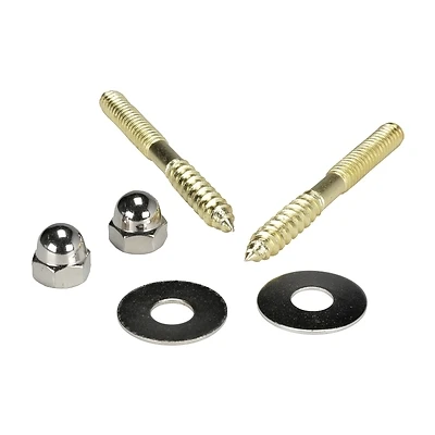 Toilet Screw Set Steel And Nickel For Universal Installation