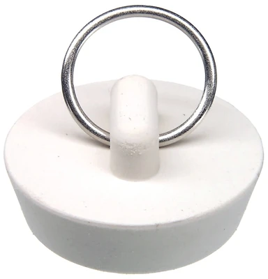 1-1/4 In. White Rubber Sink Stopper For Kitchen And Bathroom Use