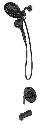 Moen 82310BL Mikah Single-Handle Tub & Shower Faucet, Black