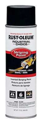 Rust-Oleum Industrial Choice 1677838 Black Field Marking Paint, 18 Oz Inverted Spray