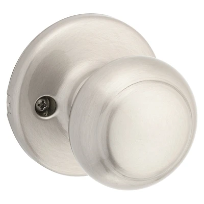 Kwikset 488CV 15 Cove Dummy Door Knob, Satin Nickel, 2-3/16 In