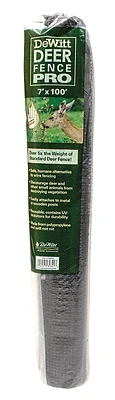 Ddf7100pro 7' X 100' Black Pro Deer Fence - Heavy Duty Polypropylene