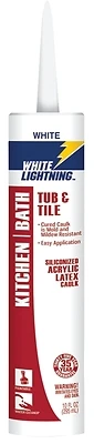 Bright White Silicone Fortified Latex Caulk 10 Oz - Indoor/outdoor Use