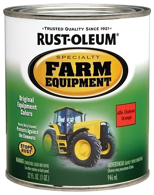 1 Quart Allis Chalmers Orange Gloss Enamel Paint For Farm Equipment