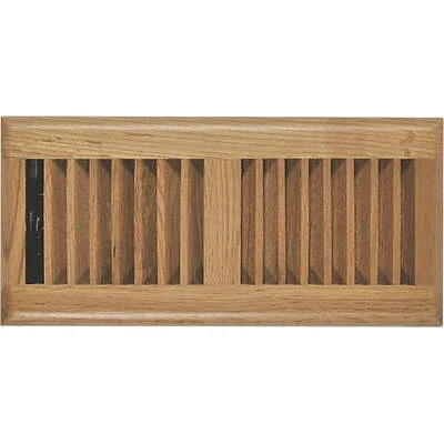 Ru410lo-r 4-inch By 10-inch Contemporary Hardwood Floor Register In Light Oak
