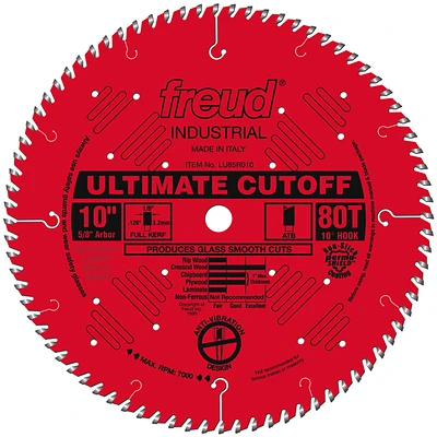 10 In. Dia. X 5/8 In. Lu85 Carbide Tip Circular Saw Blade 80 Teeth 1 Pk
