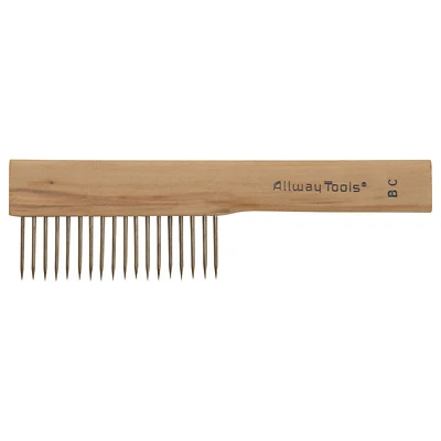 Allway BC Brush Comb, Steel Trim, Hardwood Handle, 3 In. X 9 In.