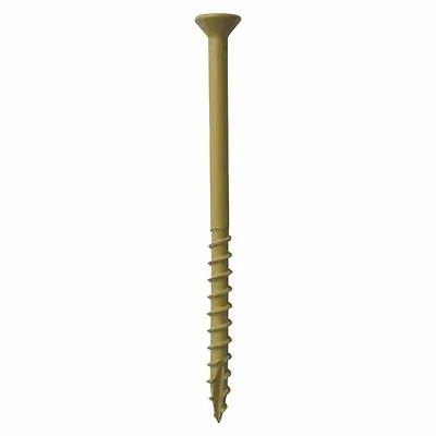 Primeguard Plus No. 9 X 3 In. Tan Star Flat Head Deck Screws 25 Lb Bucket