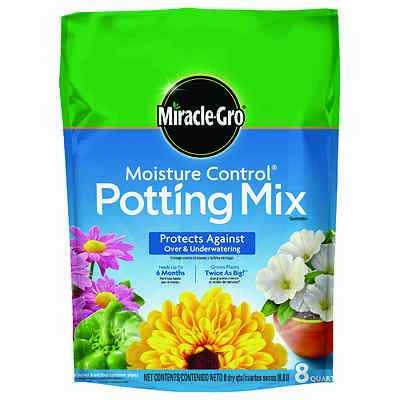 Miracle-gro Moisture Control Flower And Plant Potting Mix 8 Quart
