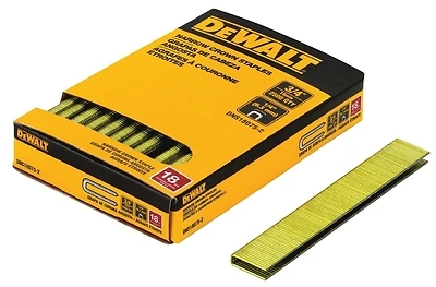 1/4 In. X 3/4 In. 18-gauge Crown Staples (2500 Pk) - Coated, Adhesive Collated