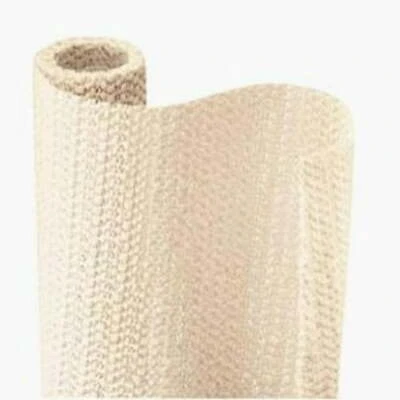 Non-adhesive Beaded Grip Shelf Liner, Almond, 12-inches X 5-feet