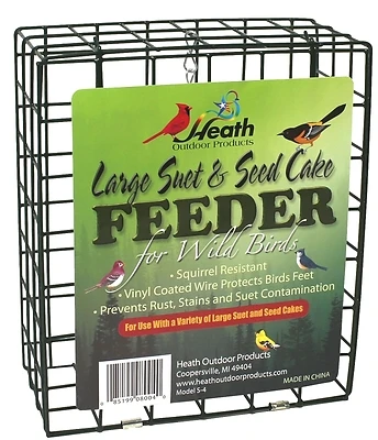 Heath S-4 Large Suet Feeder, Metal, 8-3/4 In. H