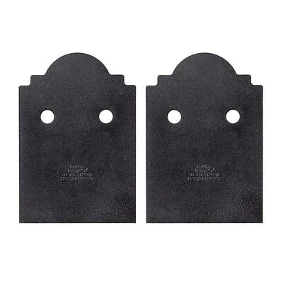 Outdoor Accents Mission Collection Zmax 6x Black Post Base Slide Plate (2-pack)