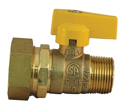 3/4 Inch Direct Connect Csst Gas Valve - Brass Construction