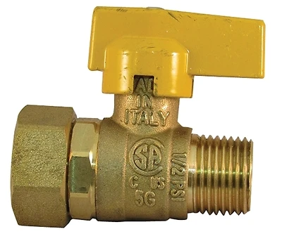 1/2 Inch Direct Connect Csst Gas Valve - Brass Construction