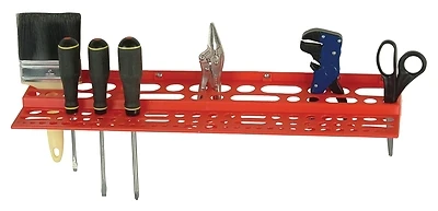 Storage Tr-96 Red Polypropylene Tool Rack, 24.125 In, Holds 96 Items