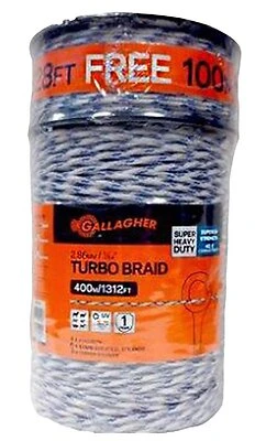 Electric Fence Turbo Braid Combo Roll, 1,312-Ft.