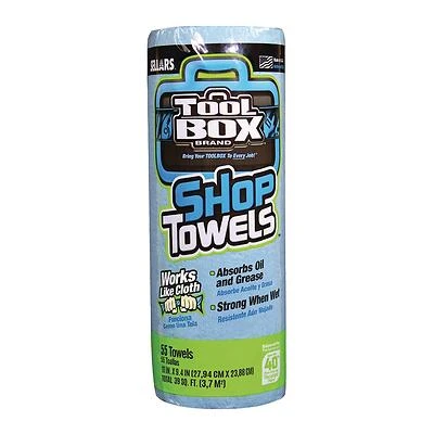 Blue Shop Towels, 55-Ct. Roll