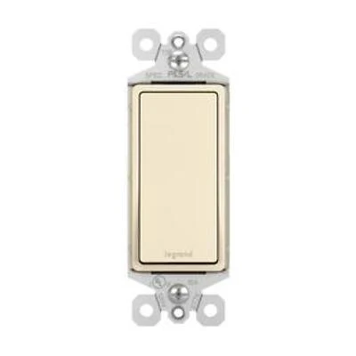 Pass & Seymour Single Pole Decorator Switch, 15A 120/277V, Light Almond