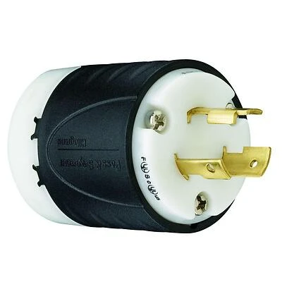 Pass & Seymour 2-Pole Locking Plug, 20-Amp, 125-Volt