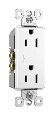 Pass & Seymour Decorator Tamper-Resistant Receptacle, White