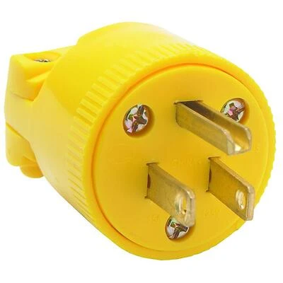Pass & Seymour Commercial Grade Plug, Yellow, 15A