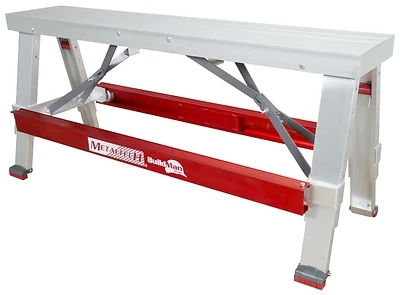 Buildman Grade 18 In. X 30 In. Aluminum Drywall Workbench With Adjustable Heights