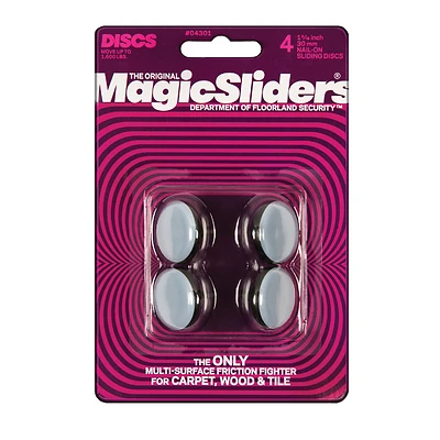 Surface Protectors, Furniture Sliding Discs, Nail-On, 1-3/16-In. Round, 4-Pk.