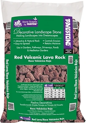 Pavestone 54341 Red Lava Rock, Decorative Landscape Stone, 0.5 Cu. Ft.