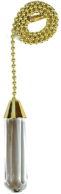 Jandorf 60316 Ceiling Fan Pull Chain, Brass, 12 In.