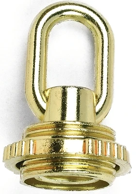 Jandorf 60236 Swag Hook Screw Collar Loop, Brass Finish, 1/4-In. IP