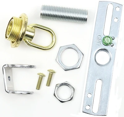 Jandorf 60206 Screw Collar Loop Crossbar Kit, Brass Finish, 1/4 IP