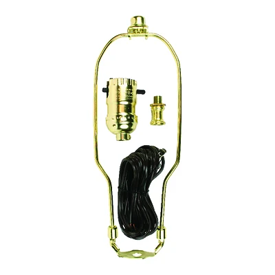 Jandorf 60132 Lamp Kit, Brass, 8 Ft. Cord