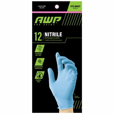 Pro Paint Disposable Nitrile Gloves, One Size, 12 Ct.