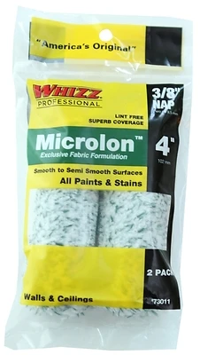 4 In. X 3/8 In. Specialty Roller Cover (2-pack) - Lint Free, Mini Core