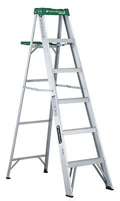 Louisville AS4006 Step Ladder, Aluminum, Type II, 6-Ft.