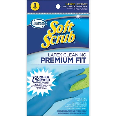 Latex Gloves, Embossed Grip, Large, Pr.