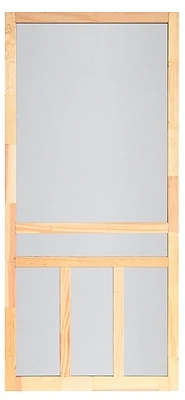 Creekside 30 In. W X 80 In. H Natural Fingerjoint Wood T-bar Screen Door