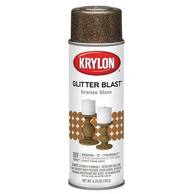 Glitter Blast Spray Paint, Bronze Blaze, 5-3/4 Oz. - Intense Sparkling Finish