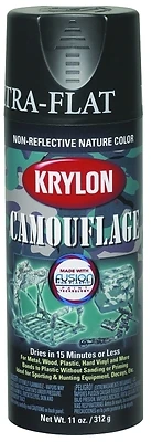 Camouflage 11 Oz. Ultra-flat Spray Paint In Khaki - Non-reflective Finish