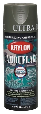 Camouflage 11 Oz. Ultra-flat Spray Paint In Olive - Non-reflective Finish
