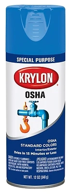 Osha 12 Oz. Gloss Spray Paint In Safety Blue - High Visibility, Multi-surface Use