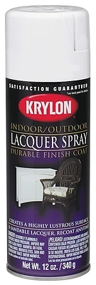 Krylon K07032777 Clear Gloss Spray Lacquer, Wood and Metal, 12 Oz.