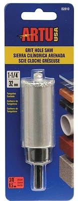 1-1/4 Inch Tungsten Carbide Grit Hole Saw With Arbor And Pilot Bit