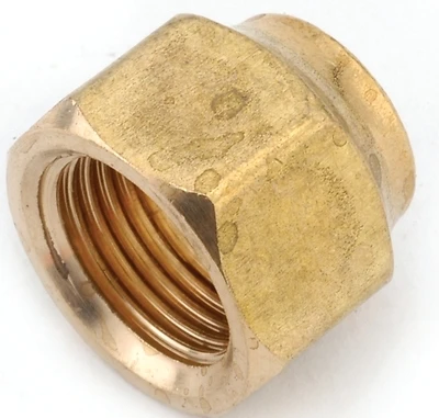 Anderson Metals 754018-10 Refrigerator Flare Nut, Lead Free Brass, 5/8 In.