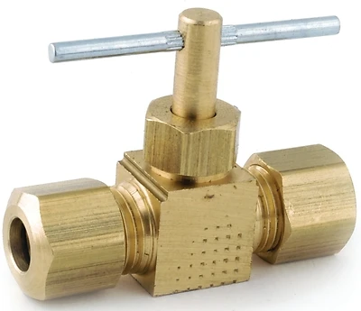 Anderson Metals Straight Needle Shut-Off Valve, 3/8-In. Compression