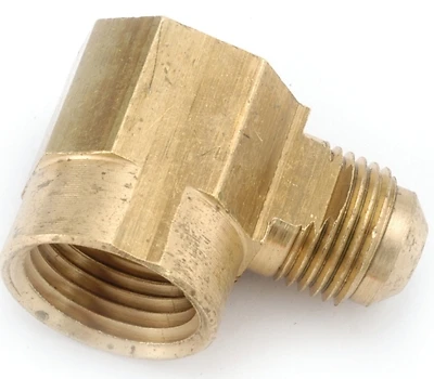 Anderson Metals 754050-1008 Lead-Free Brass Flare Elbow, 5/8 x 1/2 In.