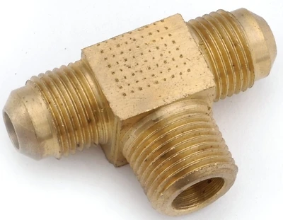 Anderson Metals Brass Flare Tee, Lead Free, 1/2 x 1/2 In. MPT