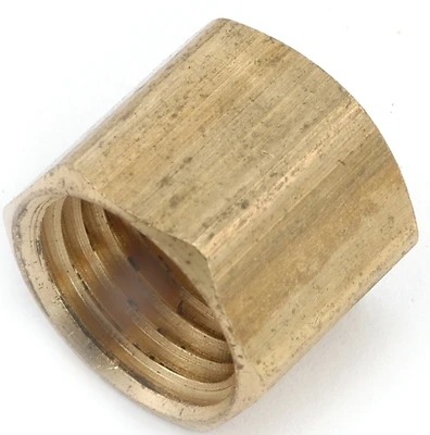 Anderson Metals 756108-02 Brass Pipe Cap, Lead Free, 1/8 In.